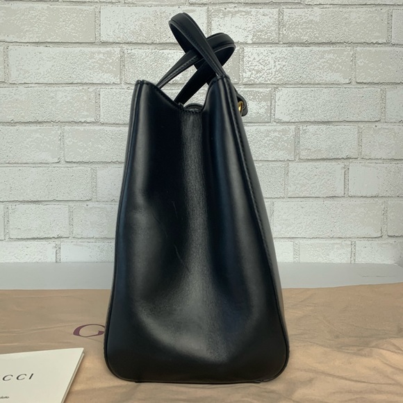 Gucci Large Sylvie Top Handle Tote Black New crossbody - Picture 5 of 16